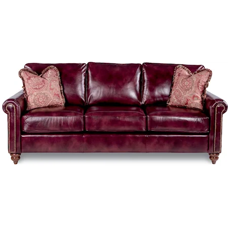 Traditional Rolled Arm Sofa with Premier Comfort Core Cushions